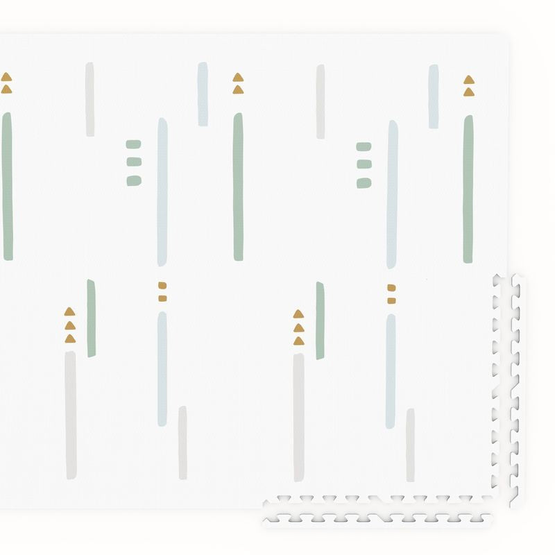 EEVAA farm puzzlemat, detail of back side print and edges