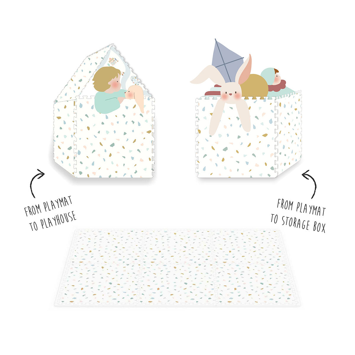 puzzlement from playmate to playhouse and storage box for toys plush - creative kids game