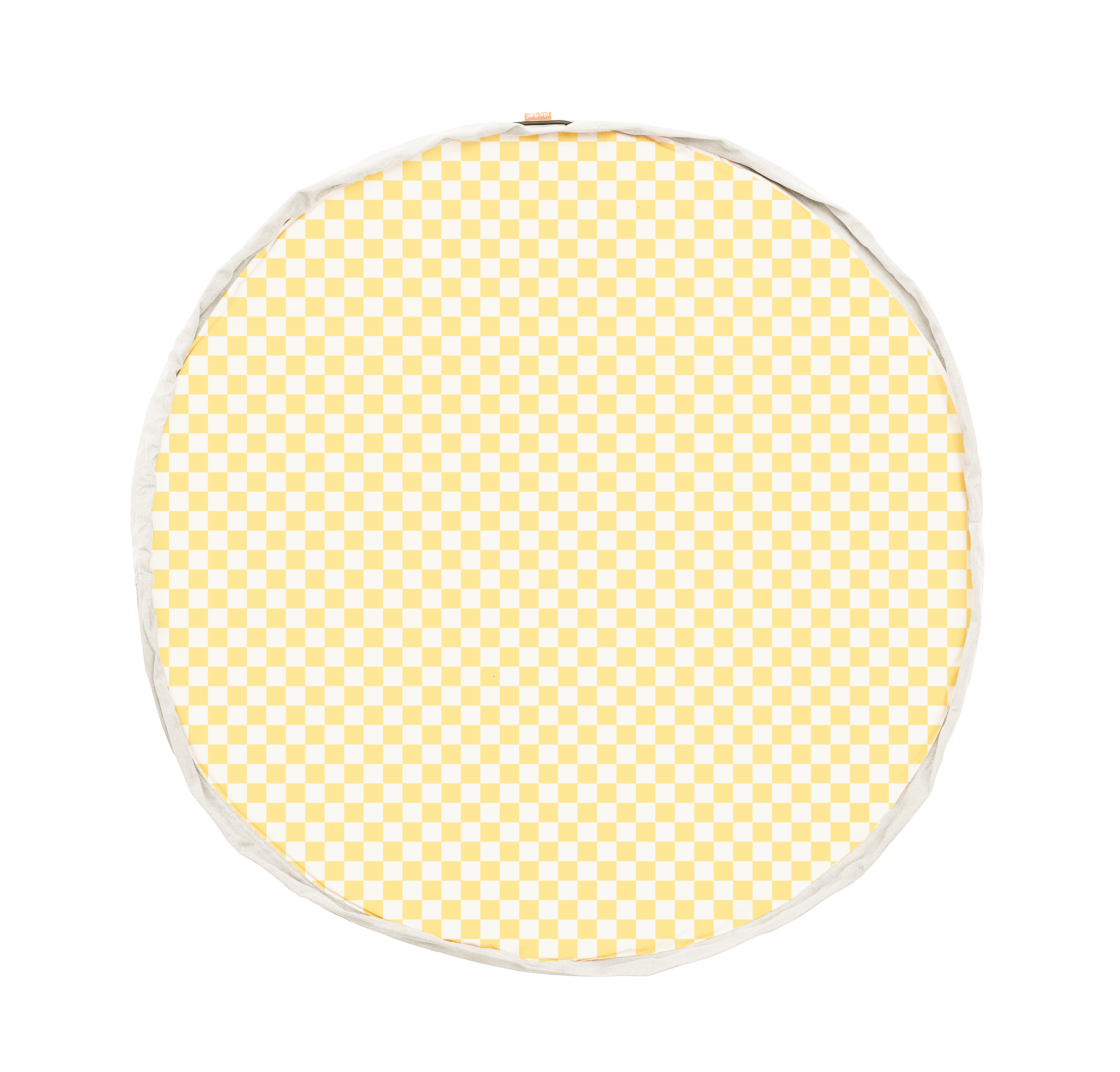 playmat & toy bag-vichy yellow