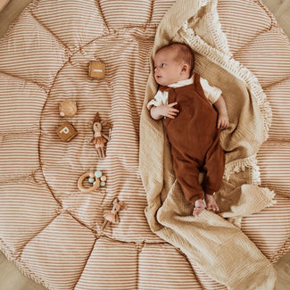 organic babymat & cocoon-stripes brown