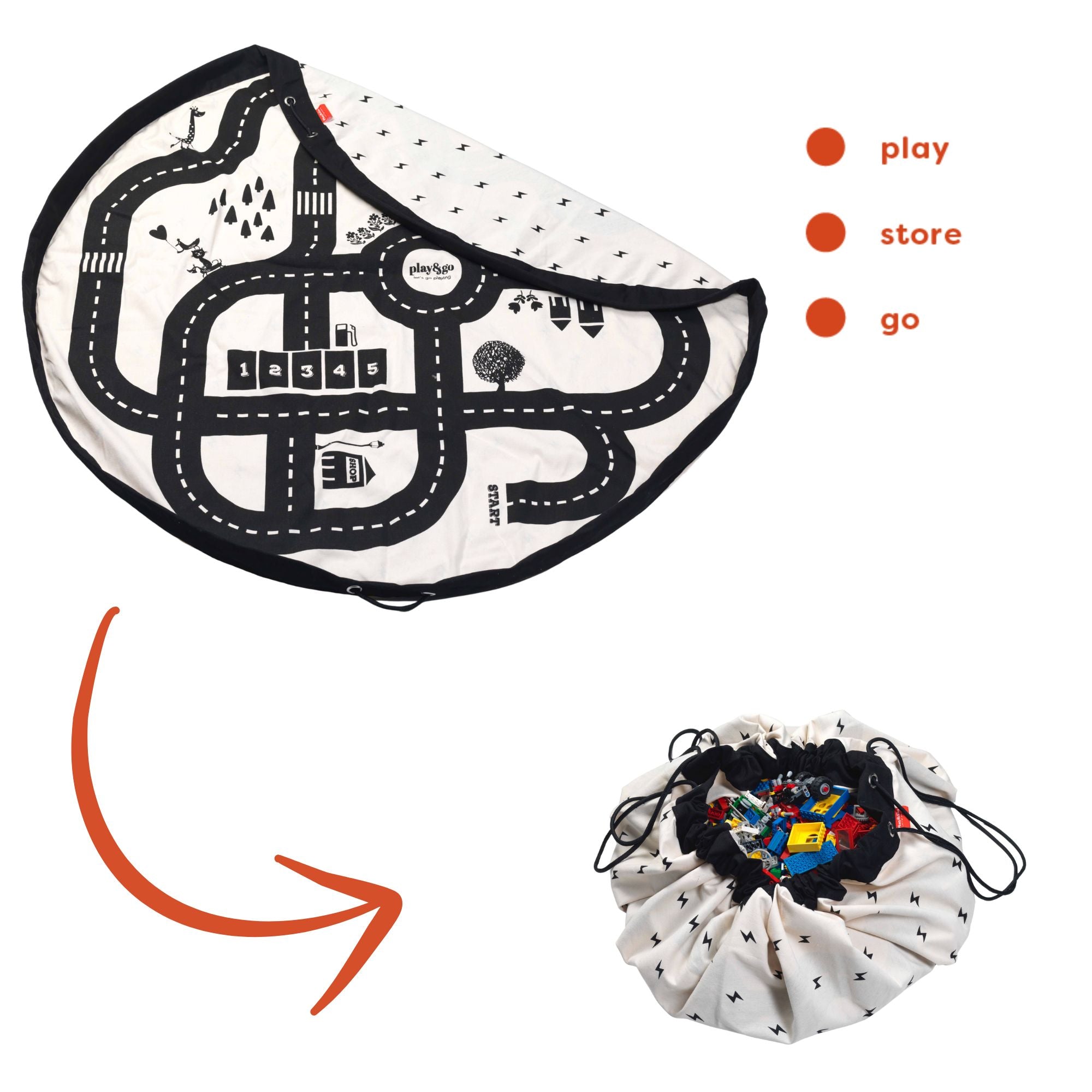 playmat & toy bag-roadmap / thunderbolt