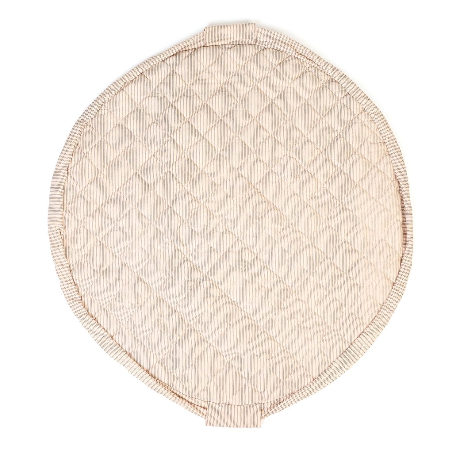 soft stripes blue organic babymat, open