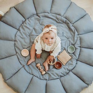organic babymat & cocoon-dusty blue