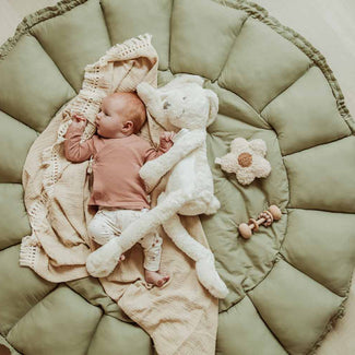 organic babymat & cocoon-meadow green