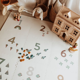 puzzlemat, storage box & mini house - numbers