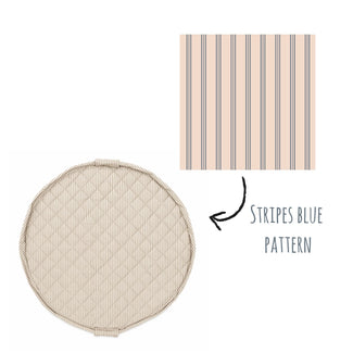 noomad soft stripes blue organic babymat & bag