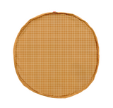 playmat & toy bag-organic grid mustard