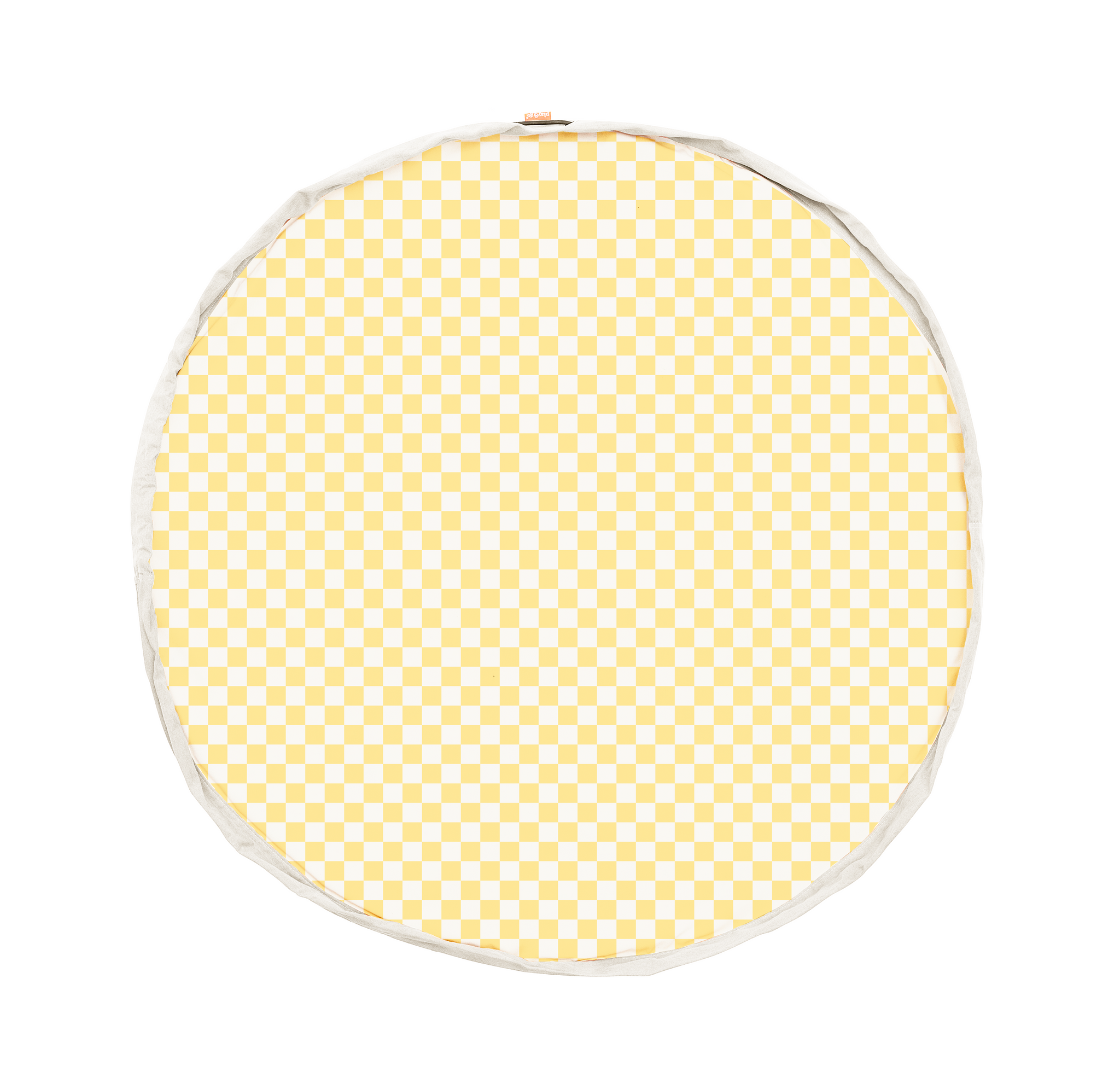 playmat & toy bag-vichy yellow