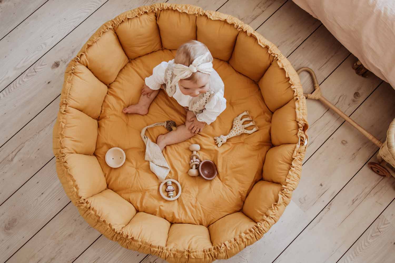 organic babymat & cocoon-mustard