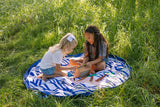 Pirate outdoor storage bag, children are playing on the mat with wooden toys