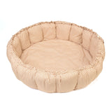 bloom stripes brown babymat, crib, raised edges