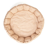 bloom stripes brown babymat, crib, raised edges