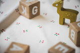 detail picture of cherry cherry storage bag, wooden deer and blocks