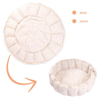 coco moon organic playmat, cocoon & organizer