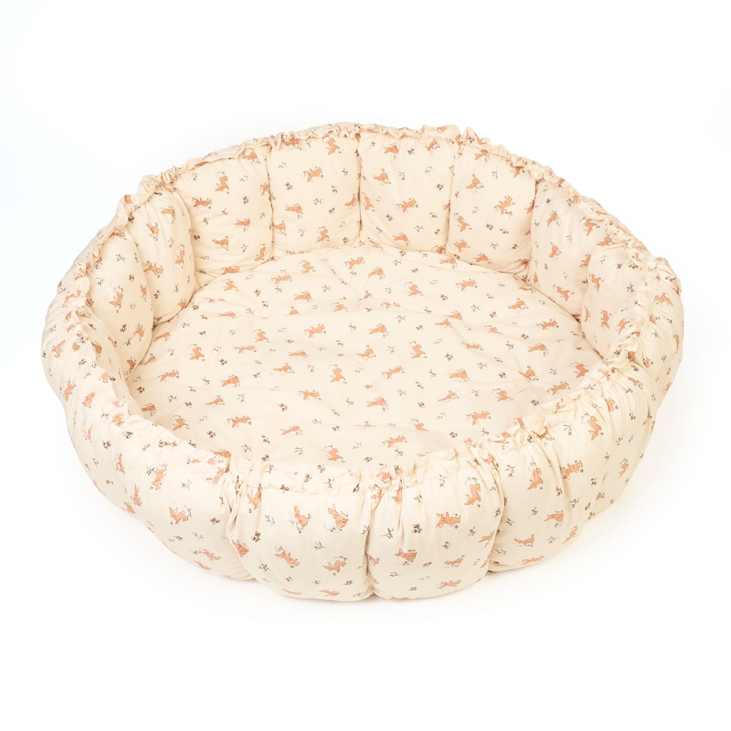 bloom rabbit babymat, crib, raised edges