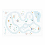 detail picture of EEVAA village/terrazzo foam puzzle mat, front side
