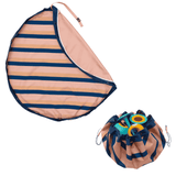 outdoor – playmat & toy bag - mokka stripes