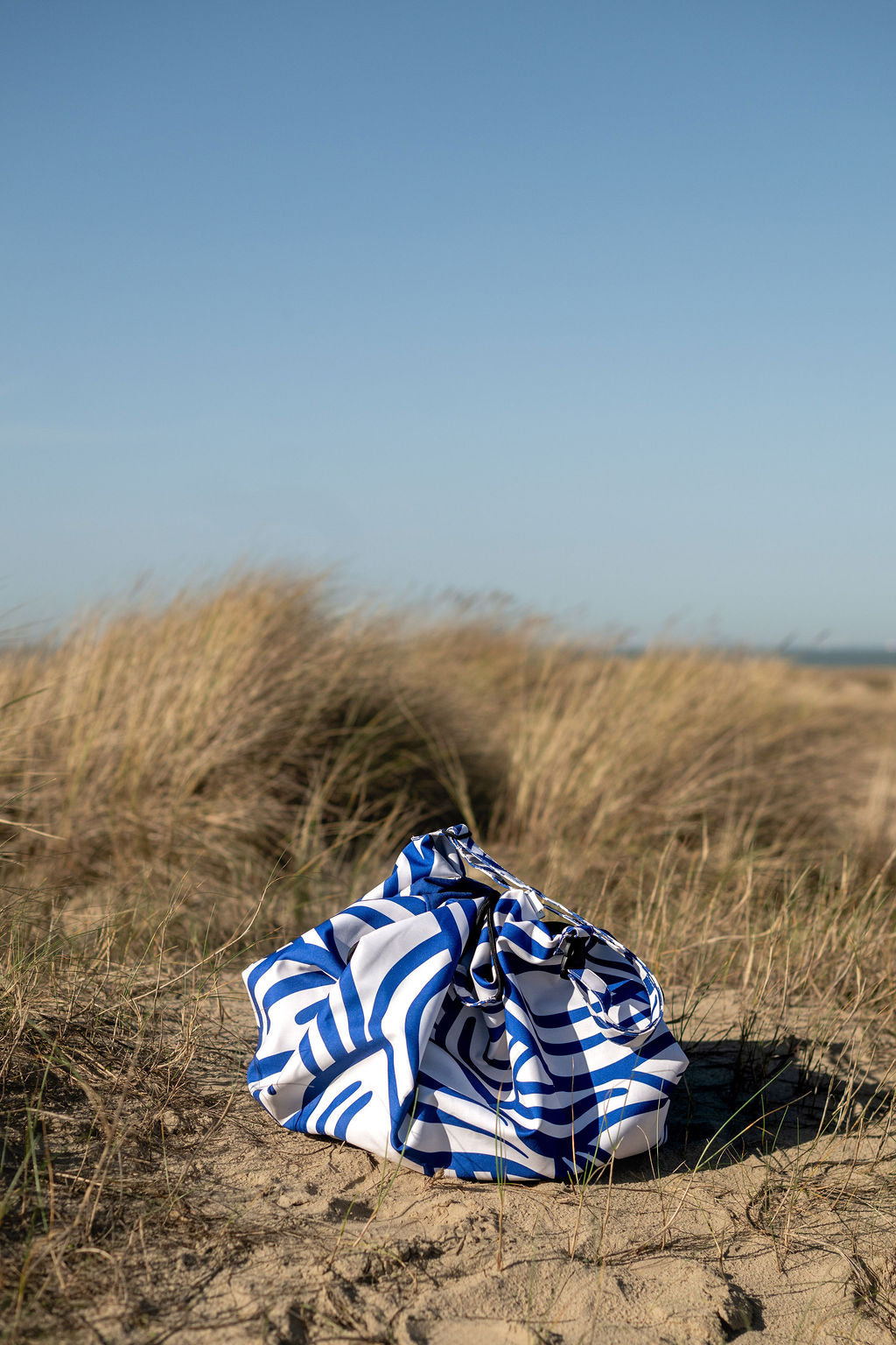 Pirate outdoor storage bag, closed bag in the sand