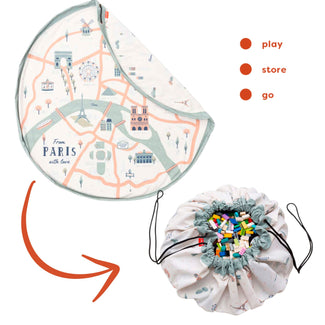 noomad original paris map playmat & storage bag