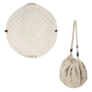 organic soft babymat & bag - stripes blue