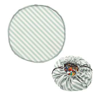 playmat & toy bag-stripes green