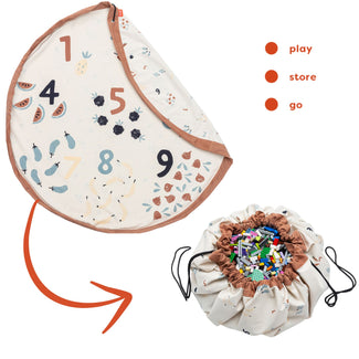 noomad original veggie numbers playmat & storage bag