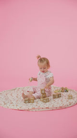 organic soft babymat & bag - meadow green