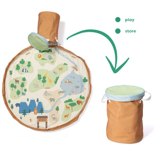 soo zoo playmat & storage basket