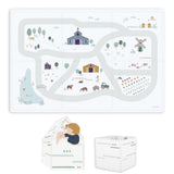 puzzlemat, storage box & mini house - farm