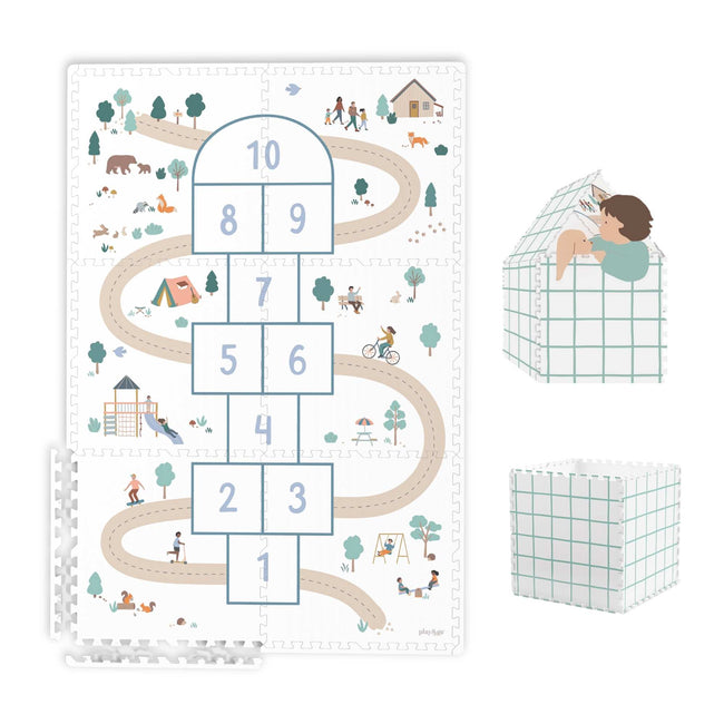 puzzlemat, storage box & mini house - hopscotch