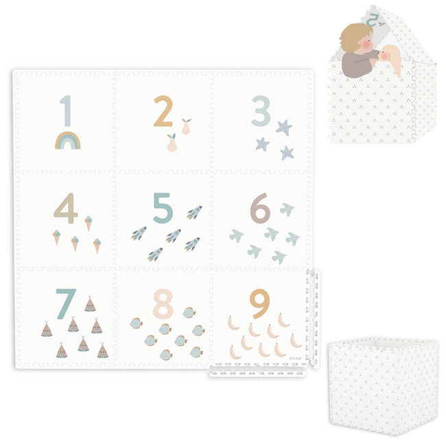 puzzlemat, storage box & mini house - numbers