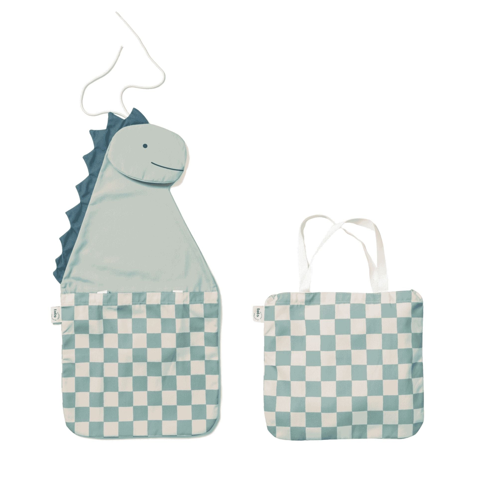 wall storage & tote bag - dino