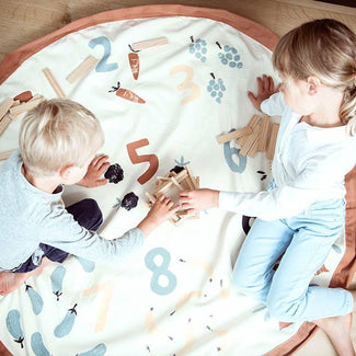 noomad original veggie numbers playmat & storage bag