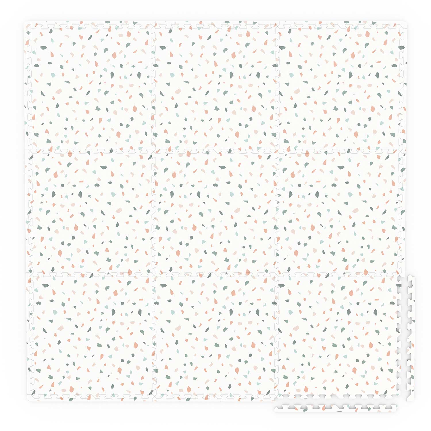 alphabet/terrazzo puzzlemat, detail picture terrazzo
