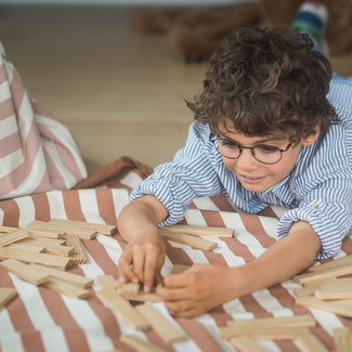 playmat & toy bag-stripes brown