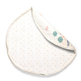 farm toy storage bag and play mat, bird print, folded piece