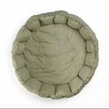 green baby mat, crib, raised edges