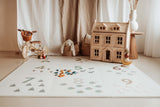 numbers puzzlemat, wooden toys such as victorian play house and tricycle