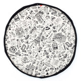 Play&Go storage bag and play mat, Omy Paris,black figures