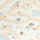 detail picture of jungle print storage bag